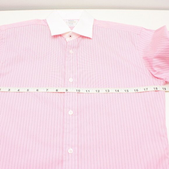 TM Lewin Limited Edition Long Sleeve Dress Shirt Pink Pinstripes 15.5 Slim Fit - Picture 7 of 8